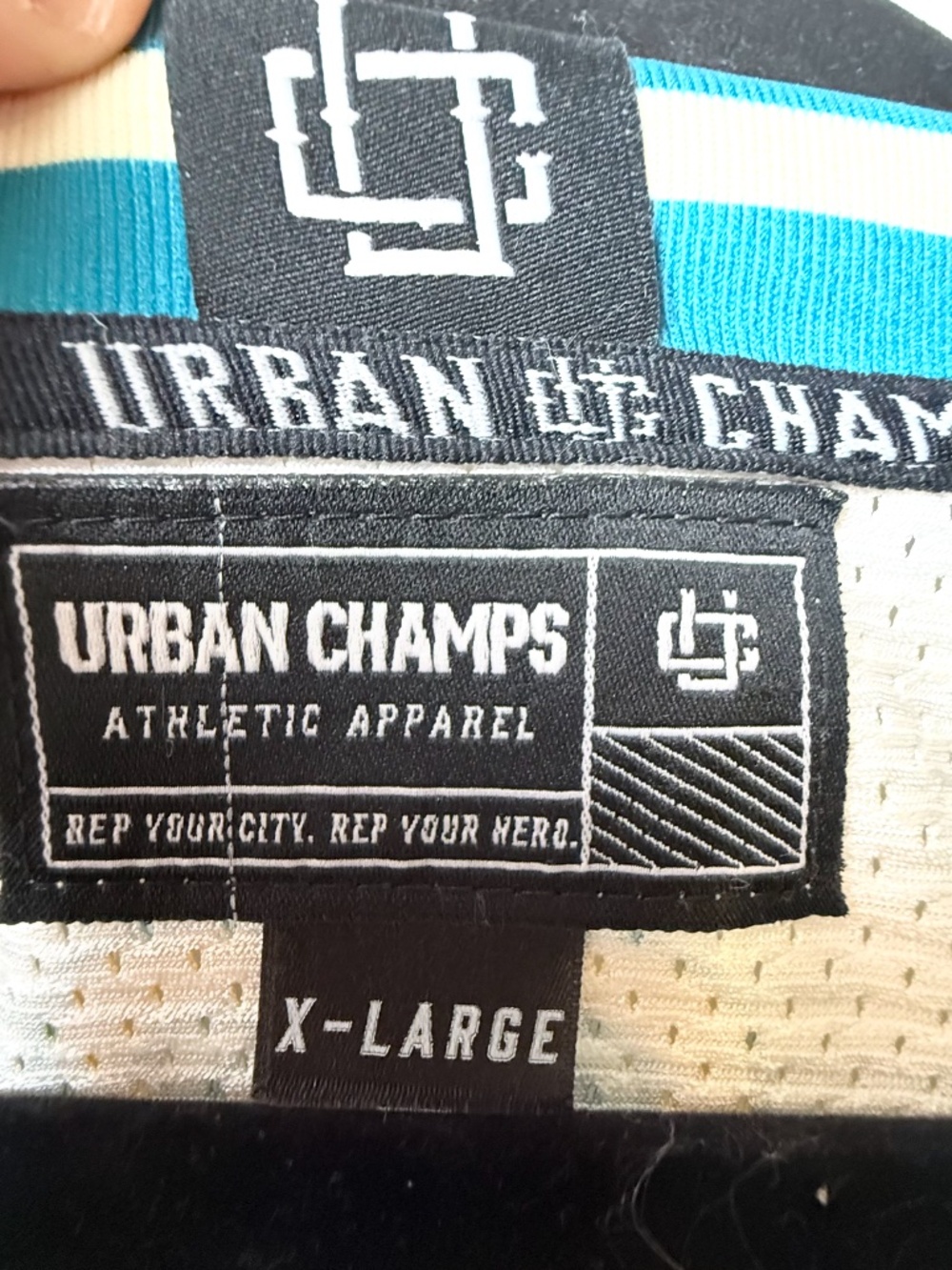 Urban Champs Athletic Apparel Men's Jersey Size XL Delta Upsilon Blue Cream (P) - Picture 3 of 7